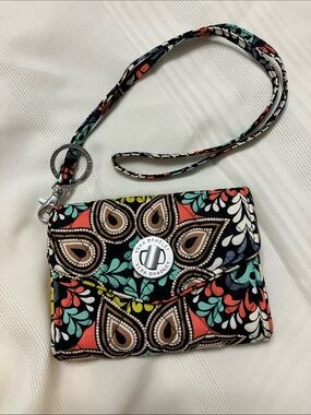 Vera Bradley Your Turn Smartphone Wallet w/Lanyard in Sierra Print